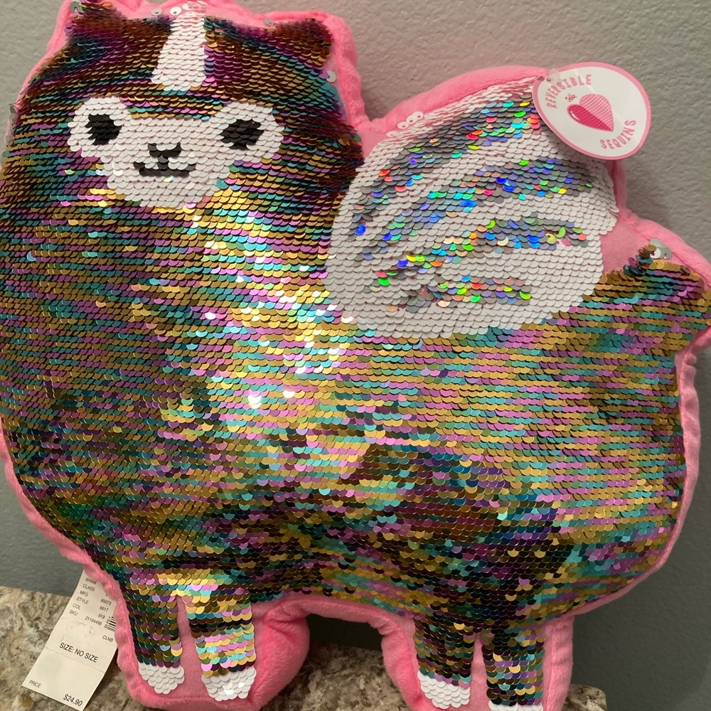 Justice Reversible Sequins Llama